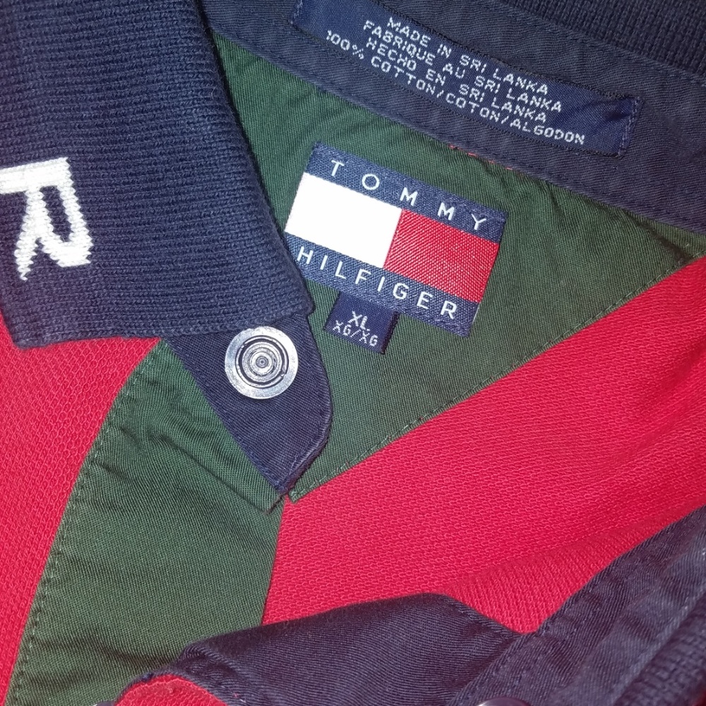 Tommy Hilfiger Polo Shirt Multicolor Men's XL - Picture 2 of 6